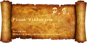 Pisak Viktorina névjegykártya